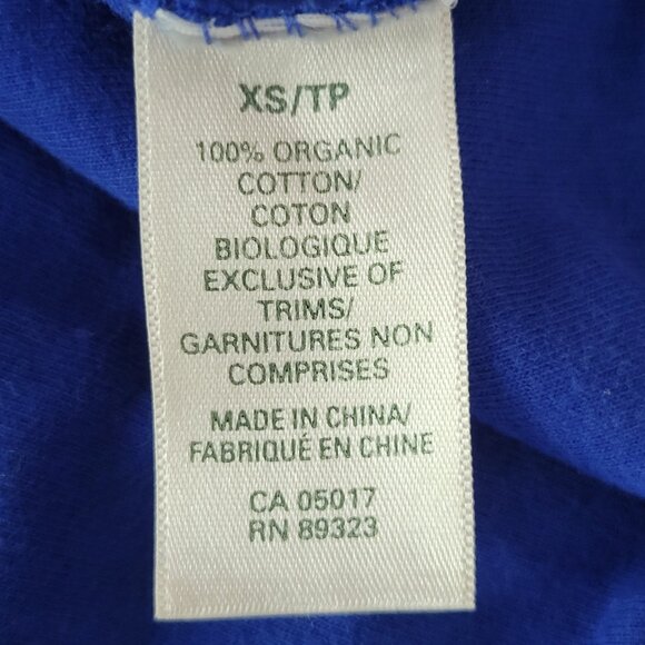 ROOTS Athletics Tee Women's Sz XS Blue T-shirt - Picture 5 of 6